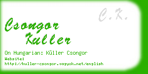 csongor kuller business card